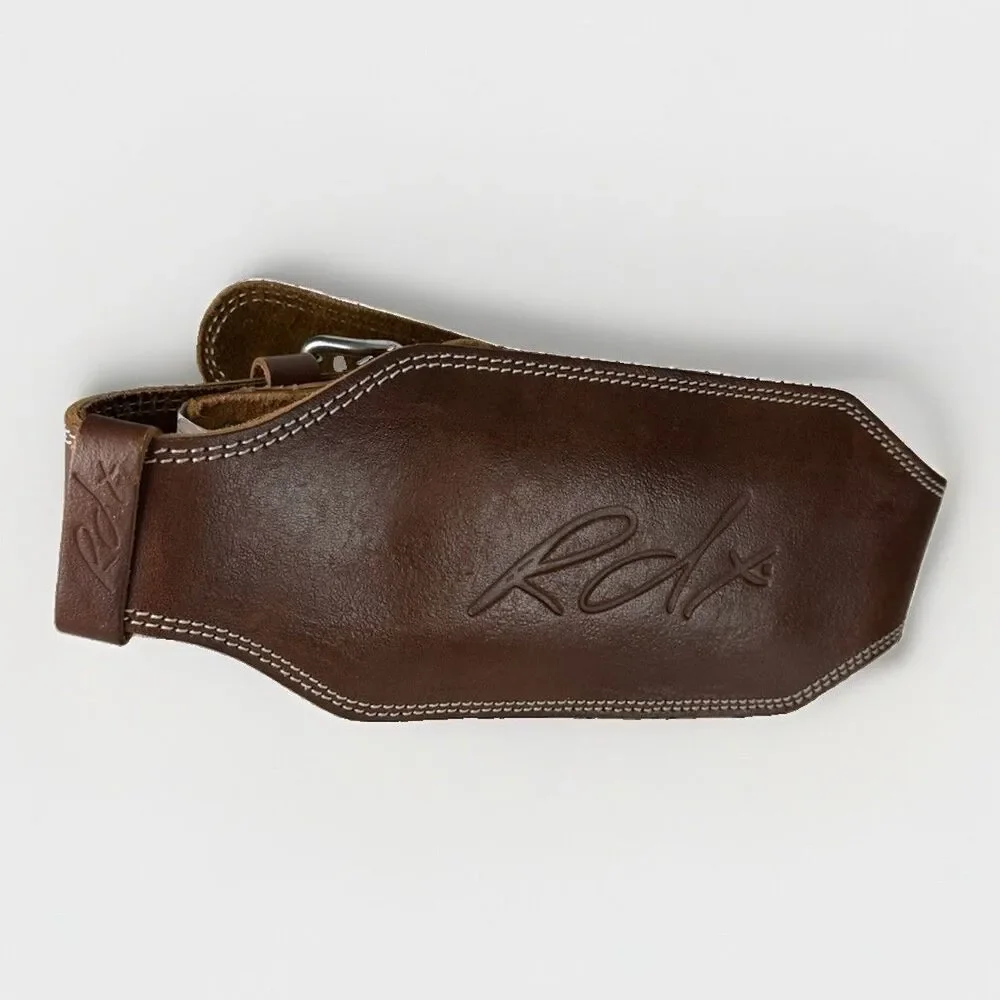 RDX Brown Leather Weight Lifting Belt Large L 38in Gym Powerlifting